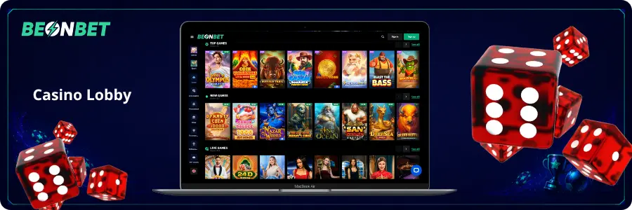 Beonbet Casino UK game categories